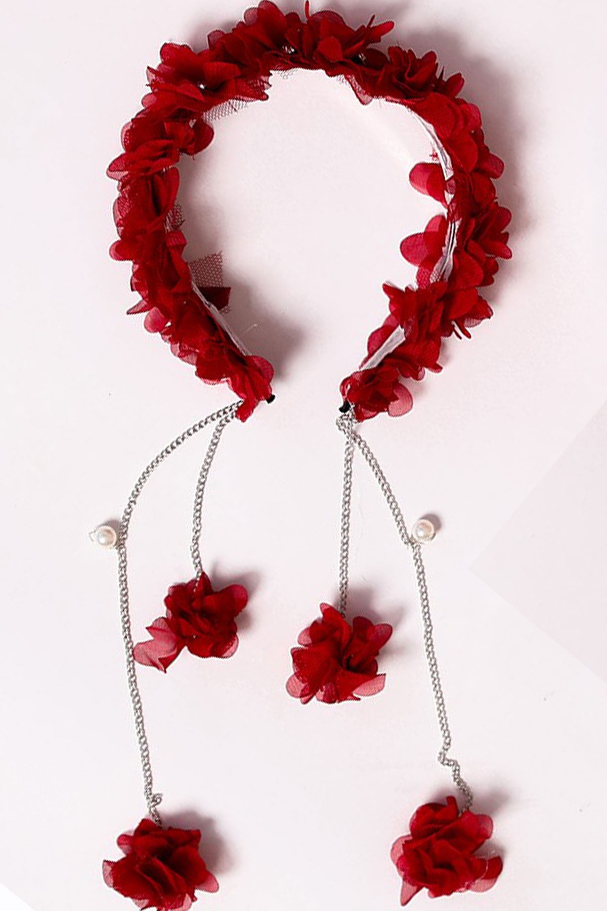 Shopymommy 757101 Azalea Flowered Maternity Crown & Maternity Slippers Set Claret Red