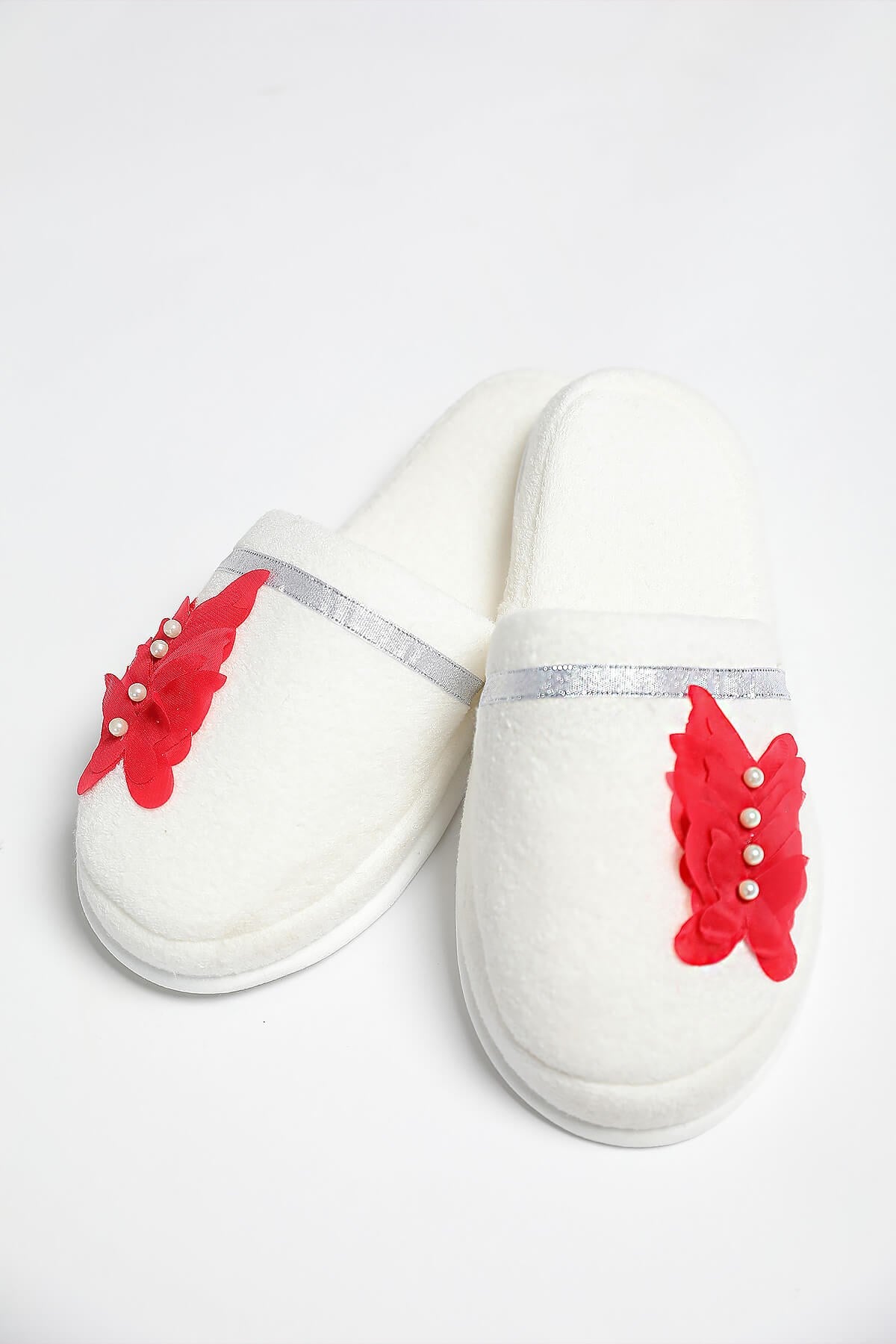 Shopymommy 75002 Butterfly Maternity Slippers Red