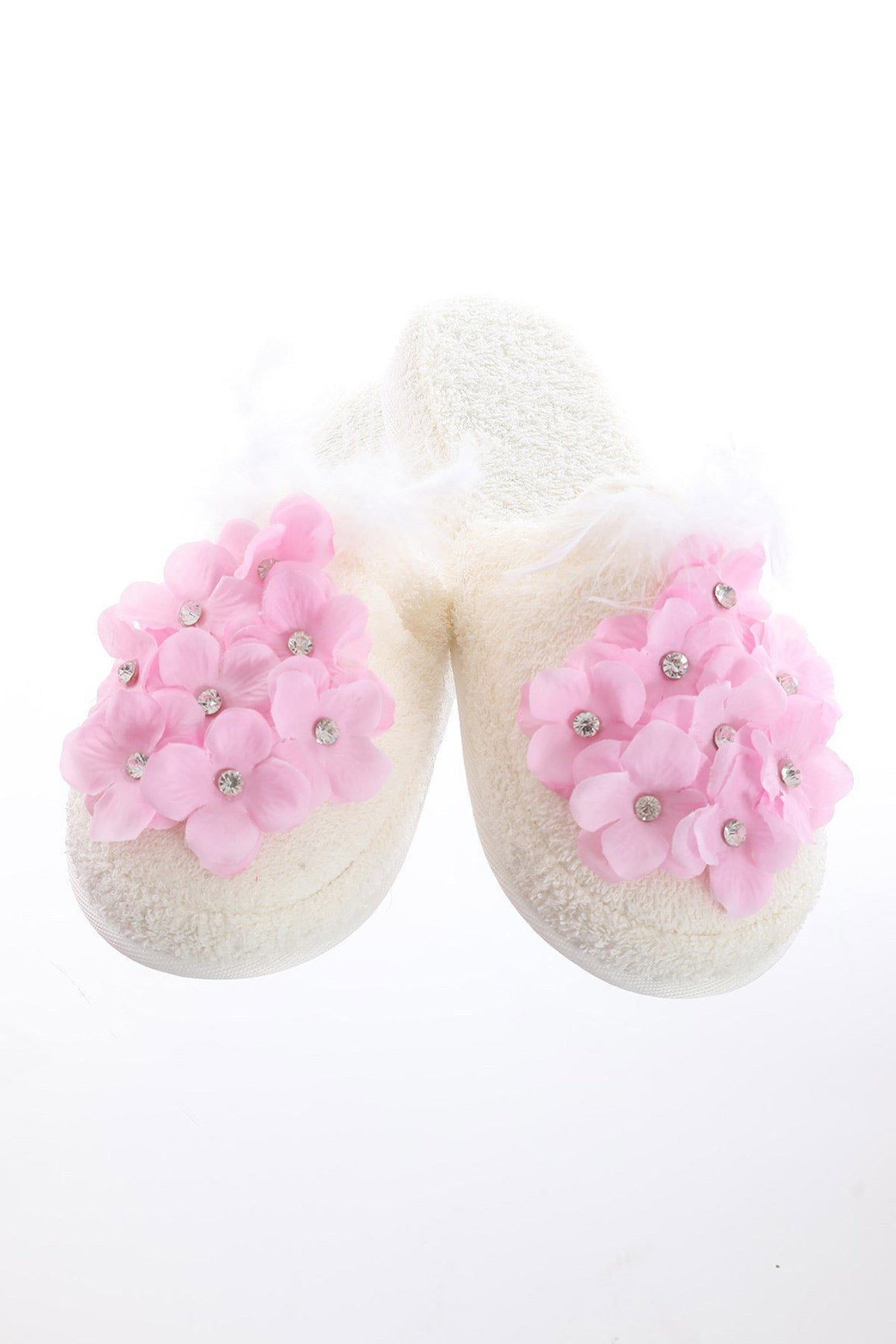 Shopymommy 75003 Violet Flowered Maternity Slippers Pink