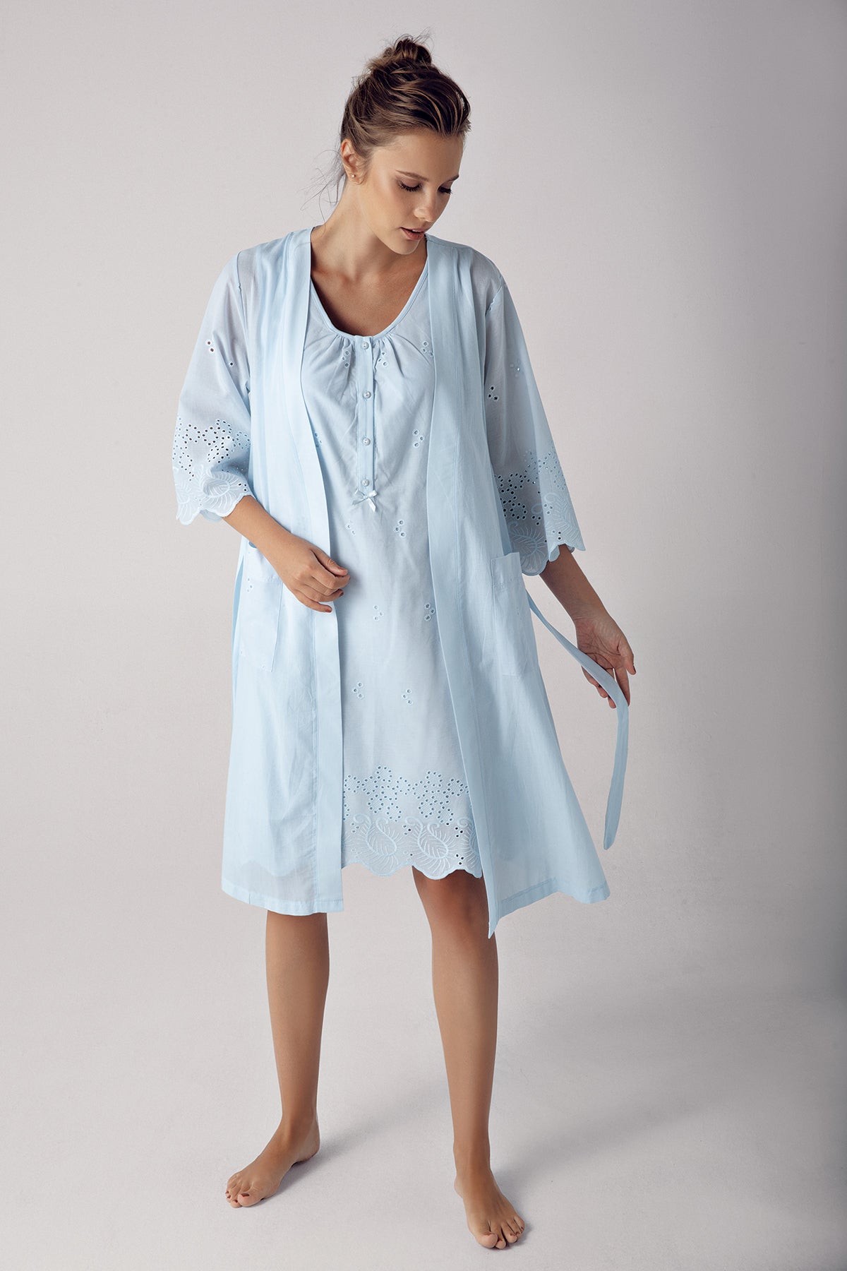 Maternity Sunday Sleep Robe & Nursing Nightgown Set