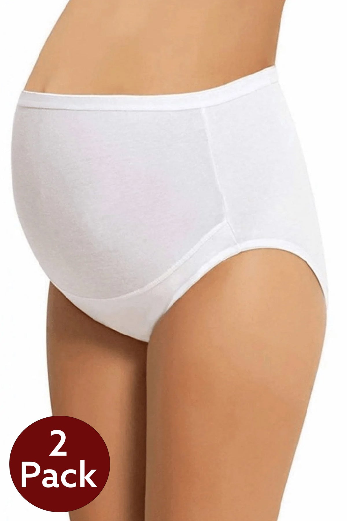 Shopymommy 1003 2-Pack Cotton Maternity Panties White