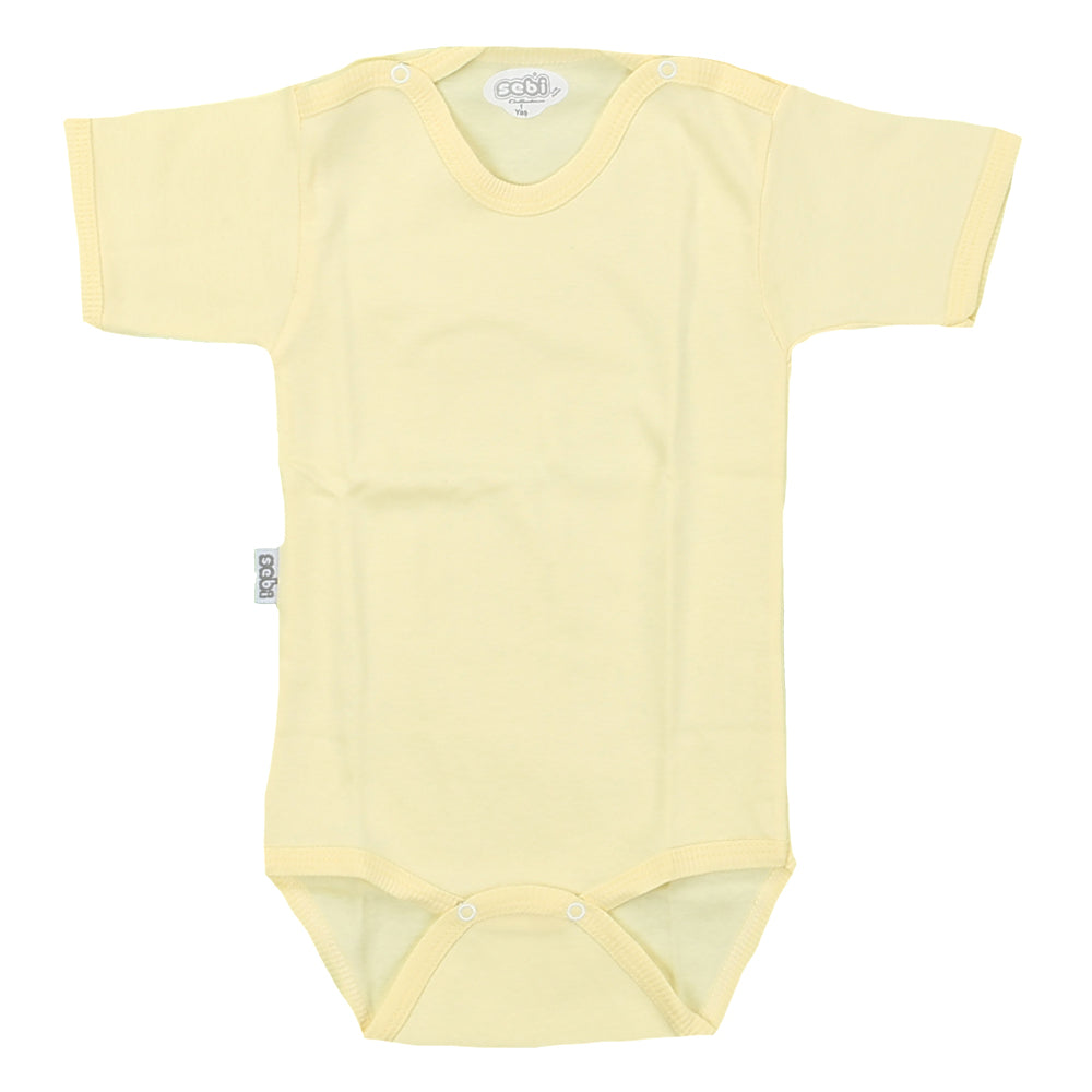 Short Sleeve Kids Bodysuit 1-3 Years Yellow - 001.0004