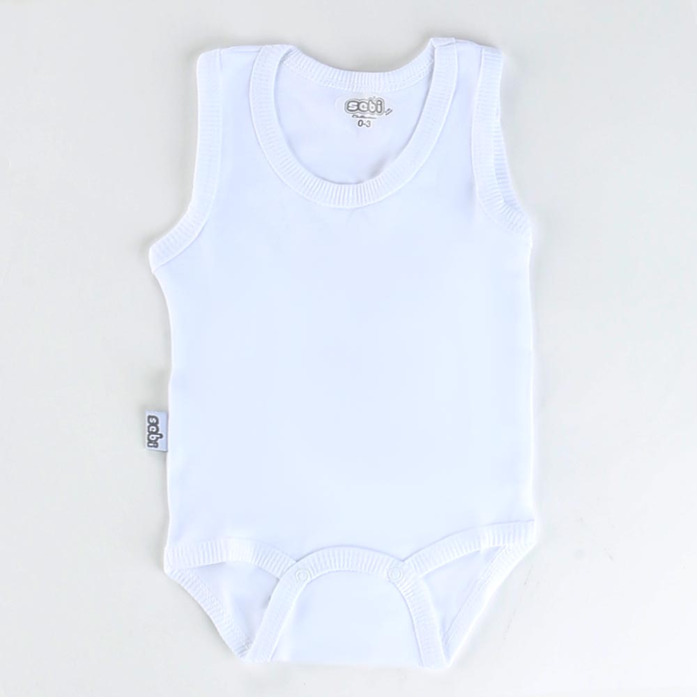 Strap Baby Bodysuit 0-12 Months White - 001.0155
