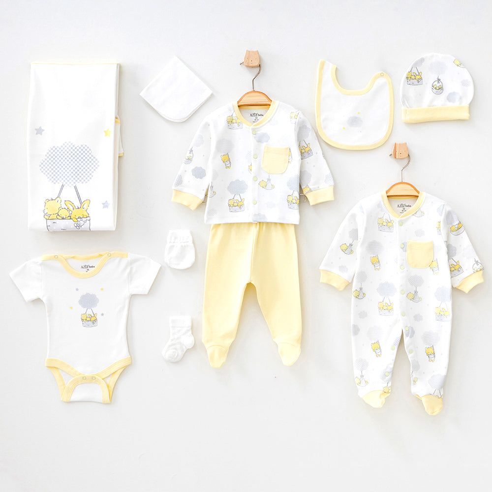 Rabbit Themed Hospital Outfit 10-Piece Set Newborn - 020.10302