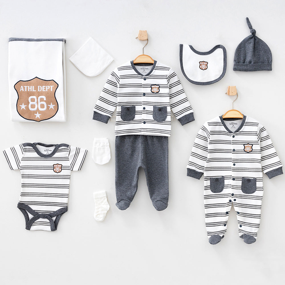 Athlete Themed Hospital Outfit 10-Piece Set Newborn Baby Boys - 020.10292