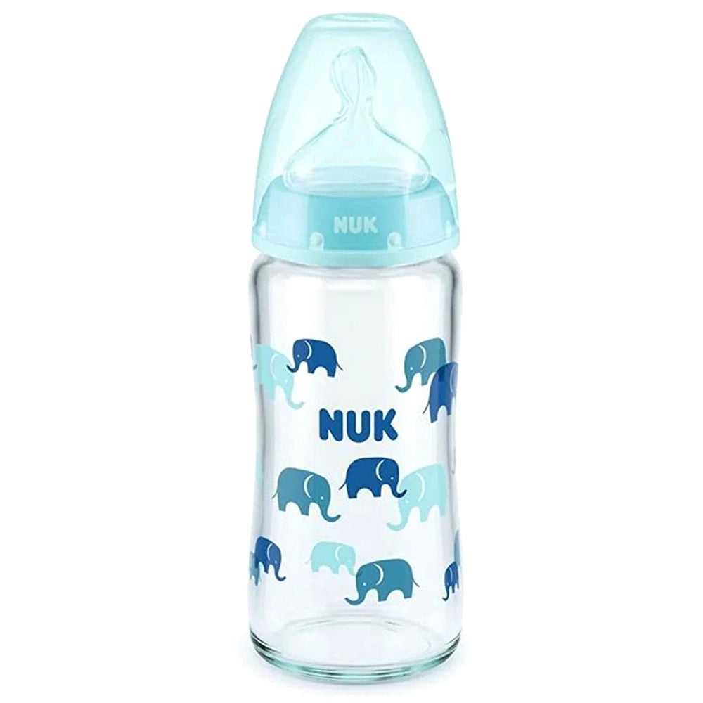 Elephant Themed FC Plus Heat Indicator Glass Baby Bottle 240ml 0-6 Months - 060.745124