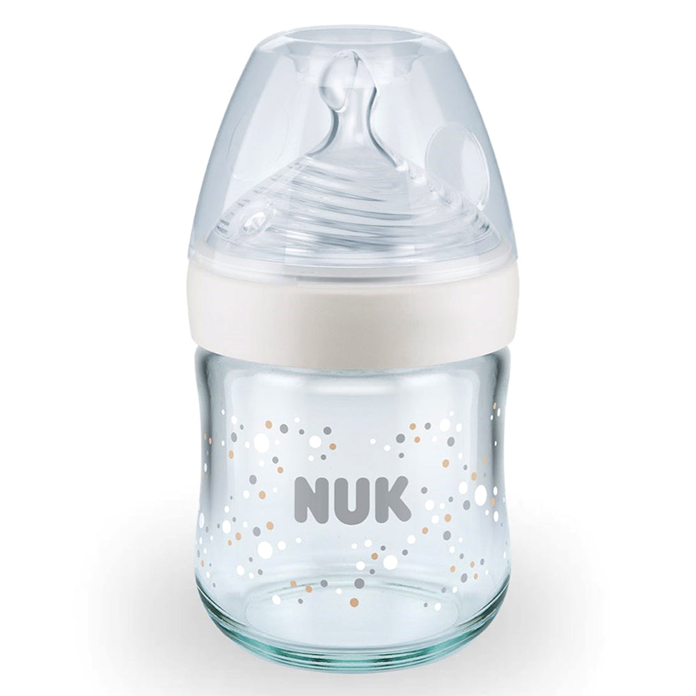 Bubble Themed Nature Sense Heat Indicator Glass Baby Bottle 120ml 0-6 Months - 060.747112