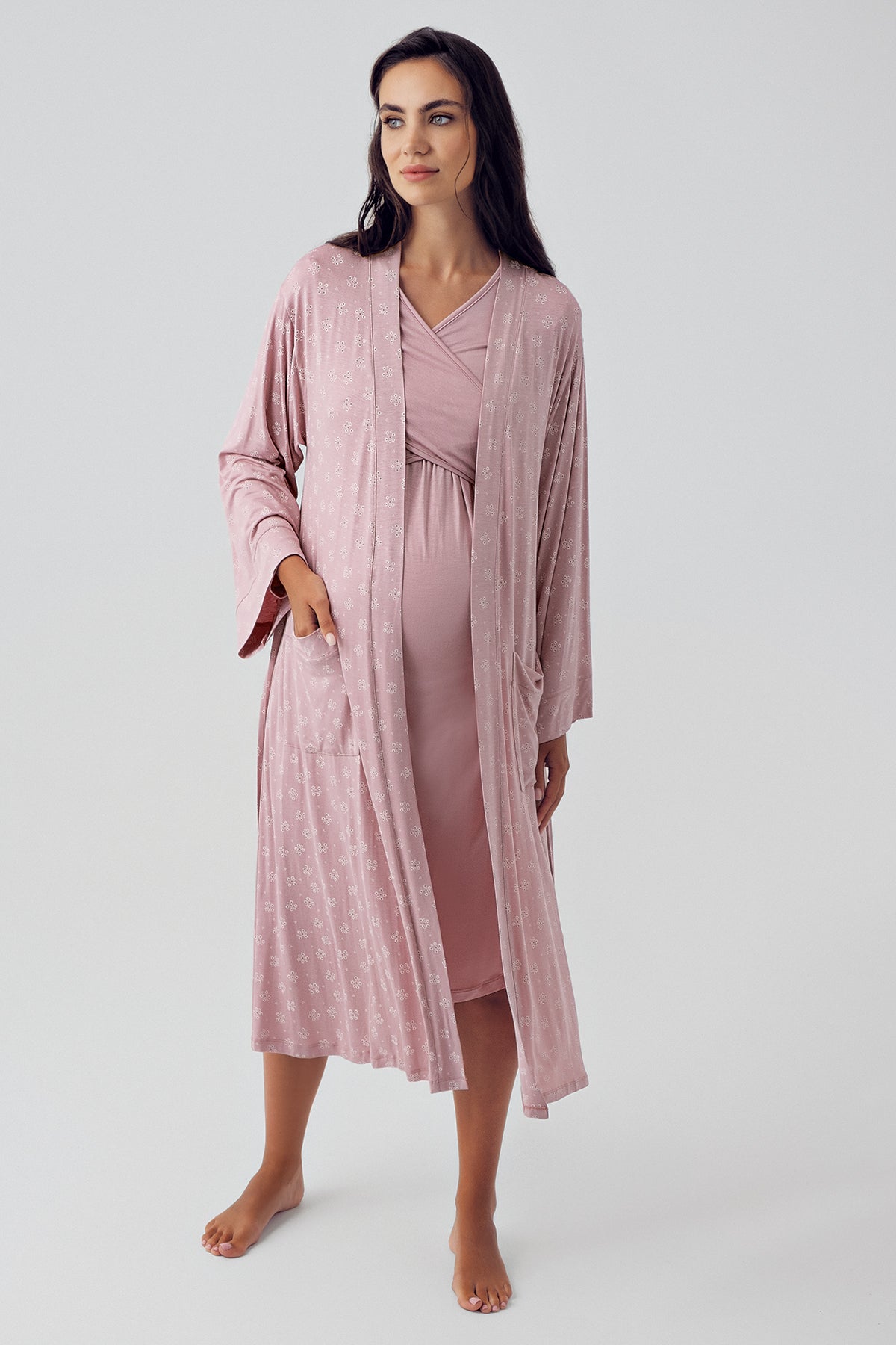Maternity & Nursing Nightgowns With Robes