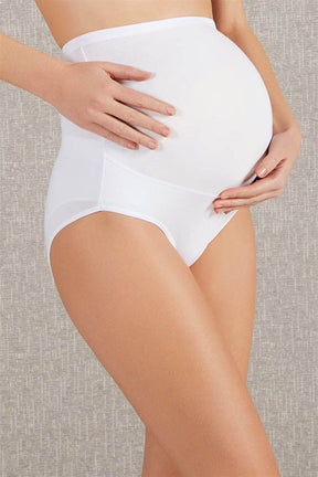 Shopymommy 2588 Modal Cotton High Waist Maternity Panties White