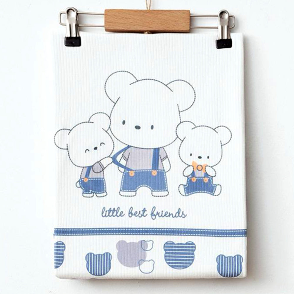 Sister Bear Knit Patterned Baby Boy Blanket - 239.1007