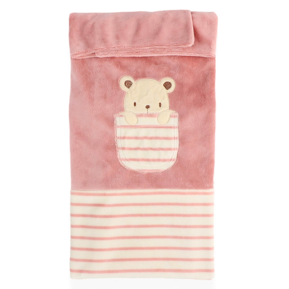 Bear-Themed Baby Blanket For Girls Pink - 047.95078.02