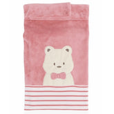 Bowtie Bear-Themed Baby Blanket For Girls Pink - 047.95079.02