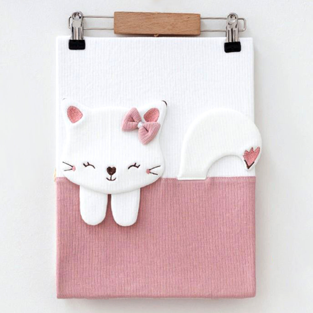 Cat Themed Baby Blanket Dried Rose - 239.3008