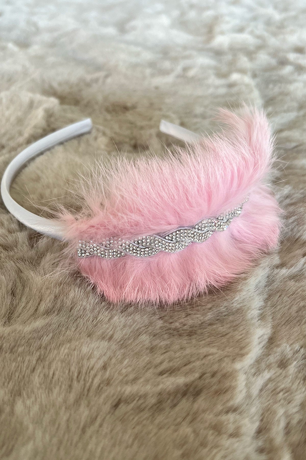 Shopymommy 71008 Feather Themed Maternity Crown Pink