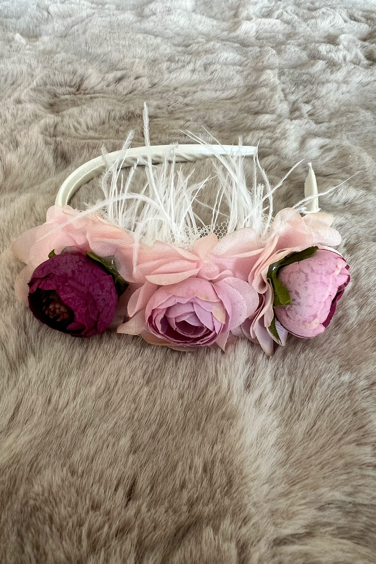 Shopymommy 71009 Rose Themed Maternity Crown Dried Rose