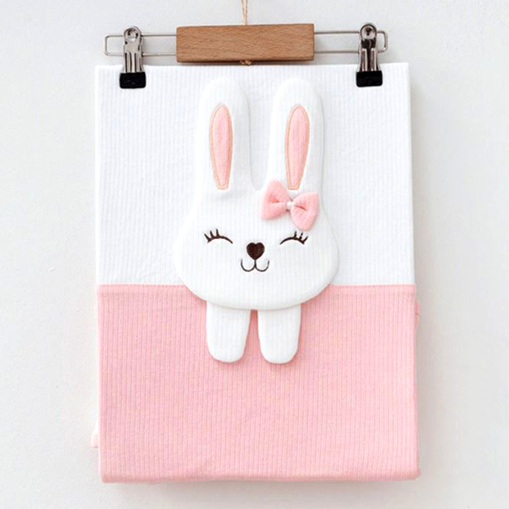 Rabbit Themed Baby Blanket Salmon - 239.3007