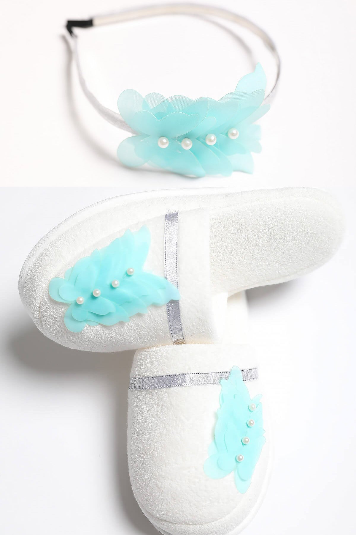 Butterflies Maternity Crown & Maternity Slippers Set - 20002