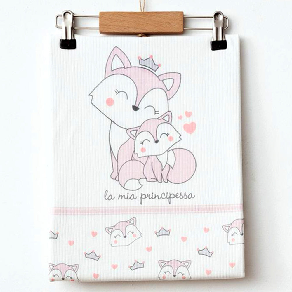 Fox Knit Patterned Baby Girl Blanket - 239.1010