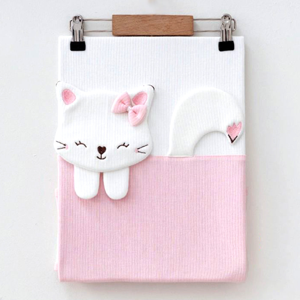 Cat Themed Baby Blanket Pink - 239.3008