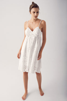 Shopymommy 14408 Woven Maternity & Nursing Nightgown With Robe Ecru