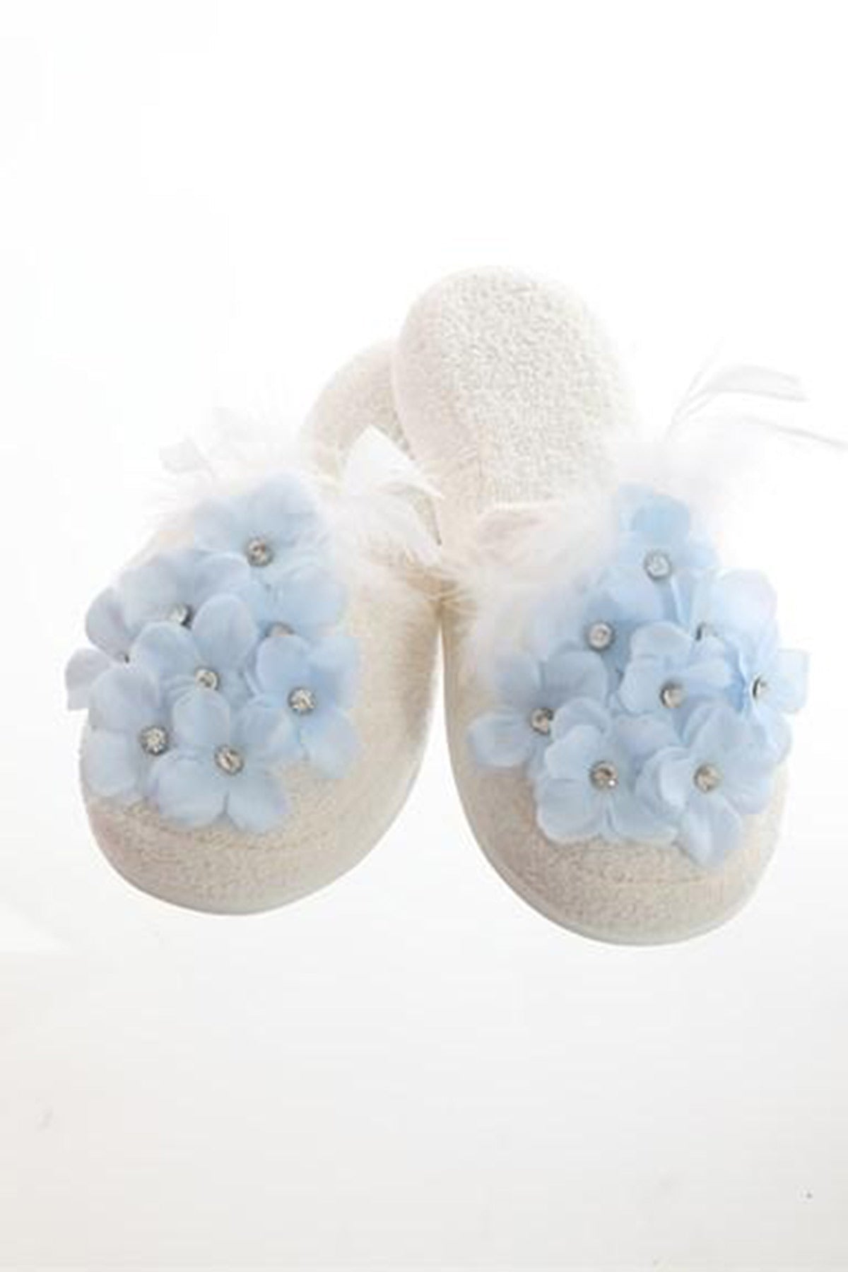 Lht 15018 Blue Floral Pattern Pregnant Slippers