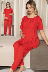 Shopymommy 47202 Maternity & Nursing Pajamas