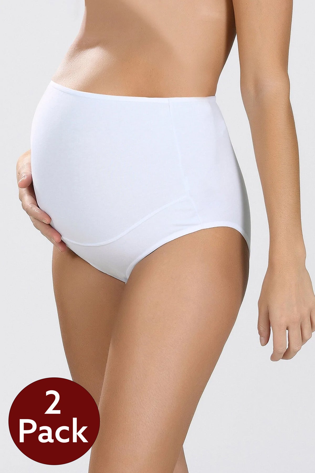Shopymommy - 2-Pack Cotton Maternity Panties White - 540